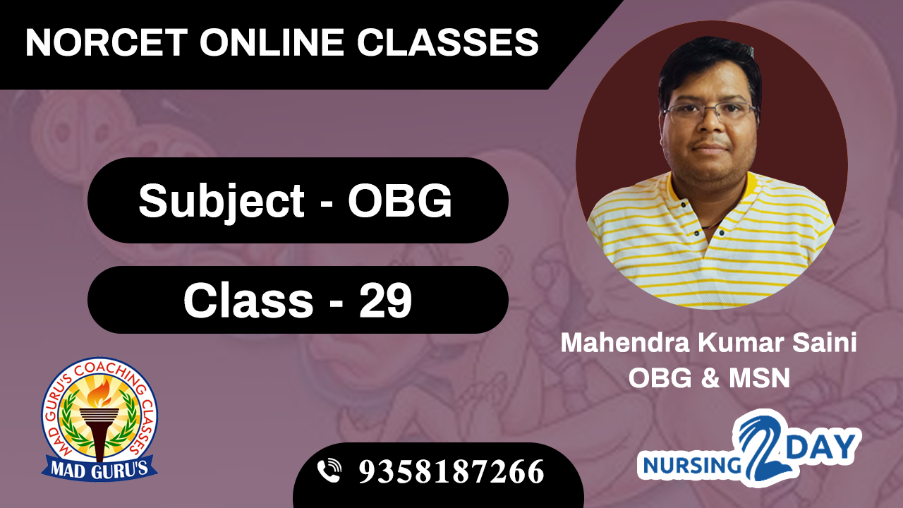 NORCET OBG Class 29